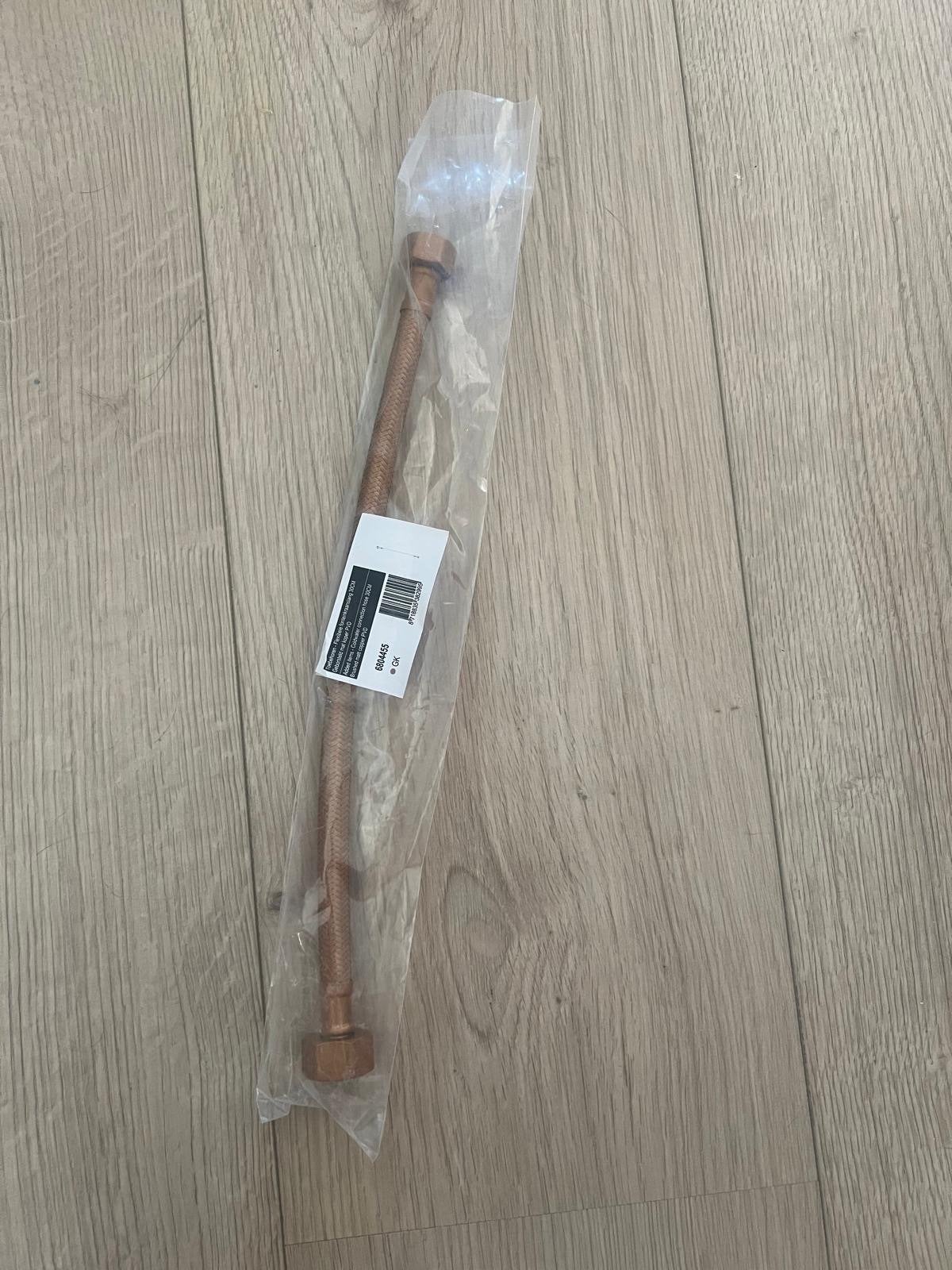Nieuwe Ivy Flexibele fonteinkraanslang 30cm geborsteld koper, Doe-het-zelf en Verbouw, Sanitair, Ophalen of Verzenden, Nieuw, Koper