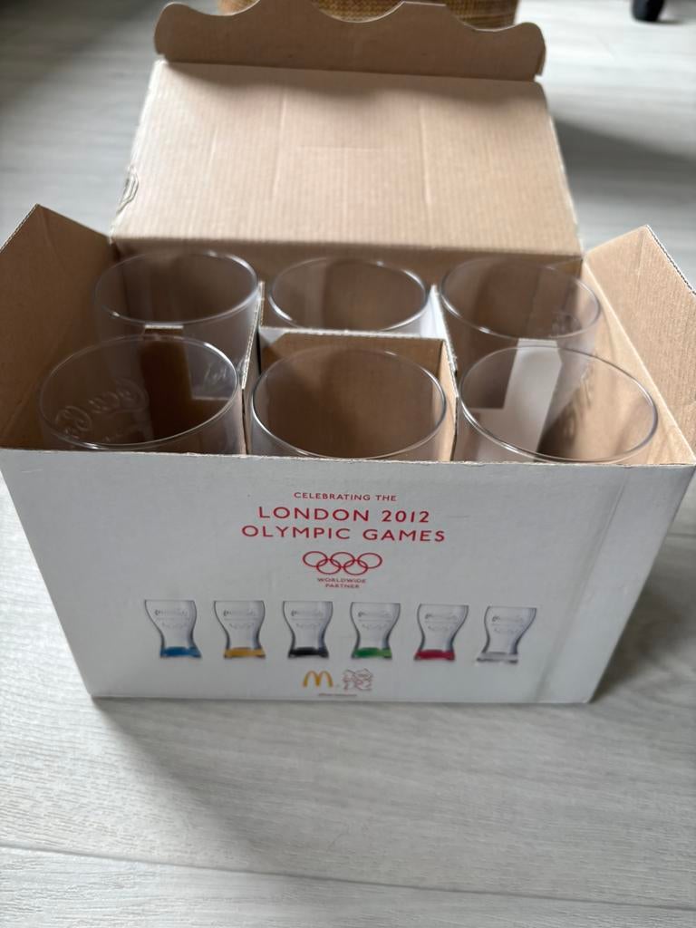 Coca cola glazen volledige set, Ophalen, Nieuw, Frisdrankglas
