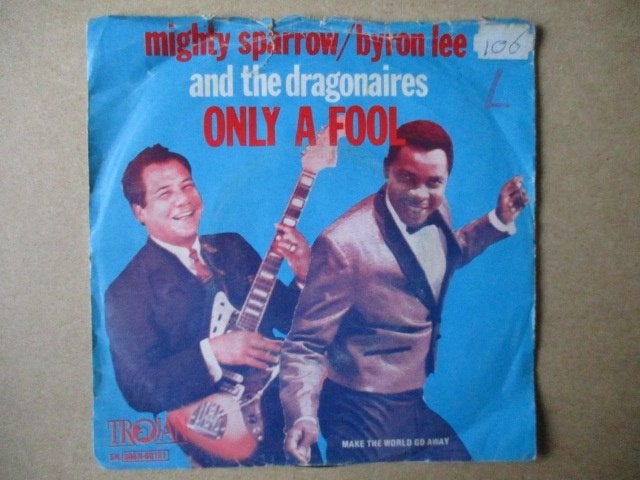 s4692 mighty sparrow / byron lee - only a fool, Cd's en Dvd's, Ophalen, Gebruikt, 7 inch, Overige genres