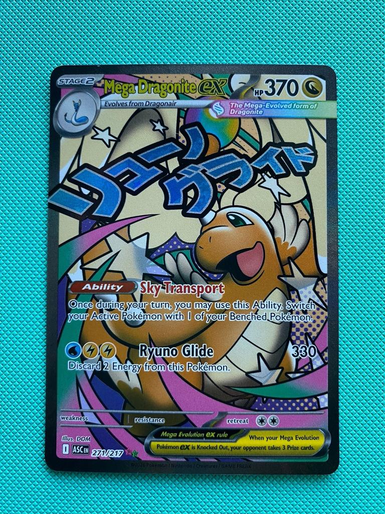 Mega Dragonite EX 271/217 ASC #2, Ophalen of Verzenden, Nieuw, Losse kaart, Foil
