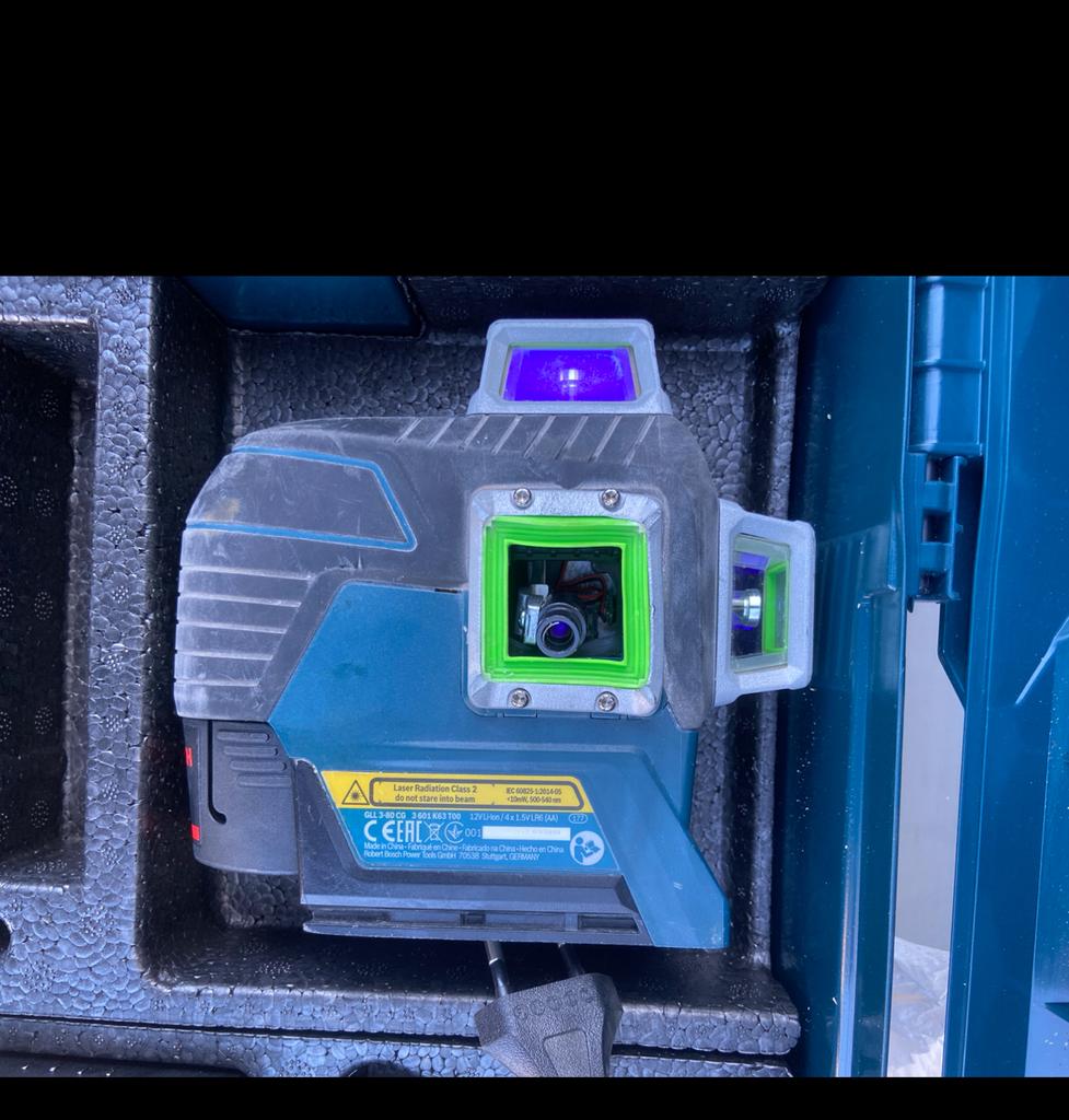 Bosch Gll 3-80CG Professional Combilaser, Doe-het-zelf en Verbouw, Meetapparatuur, Ophalen of Verzenden, Zo goed als nieuw, Licht