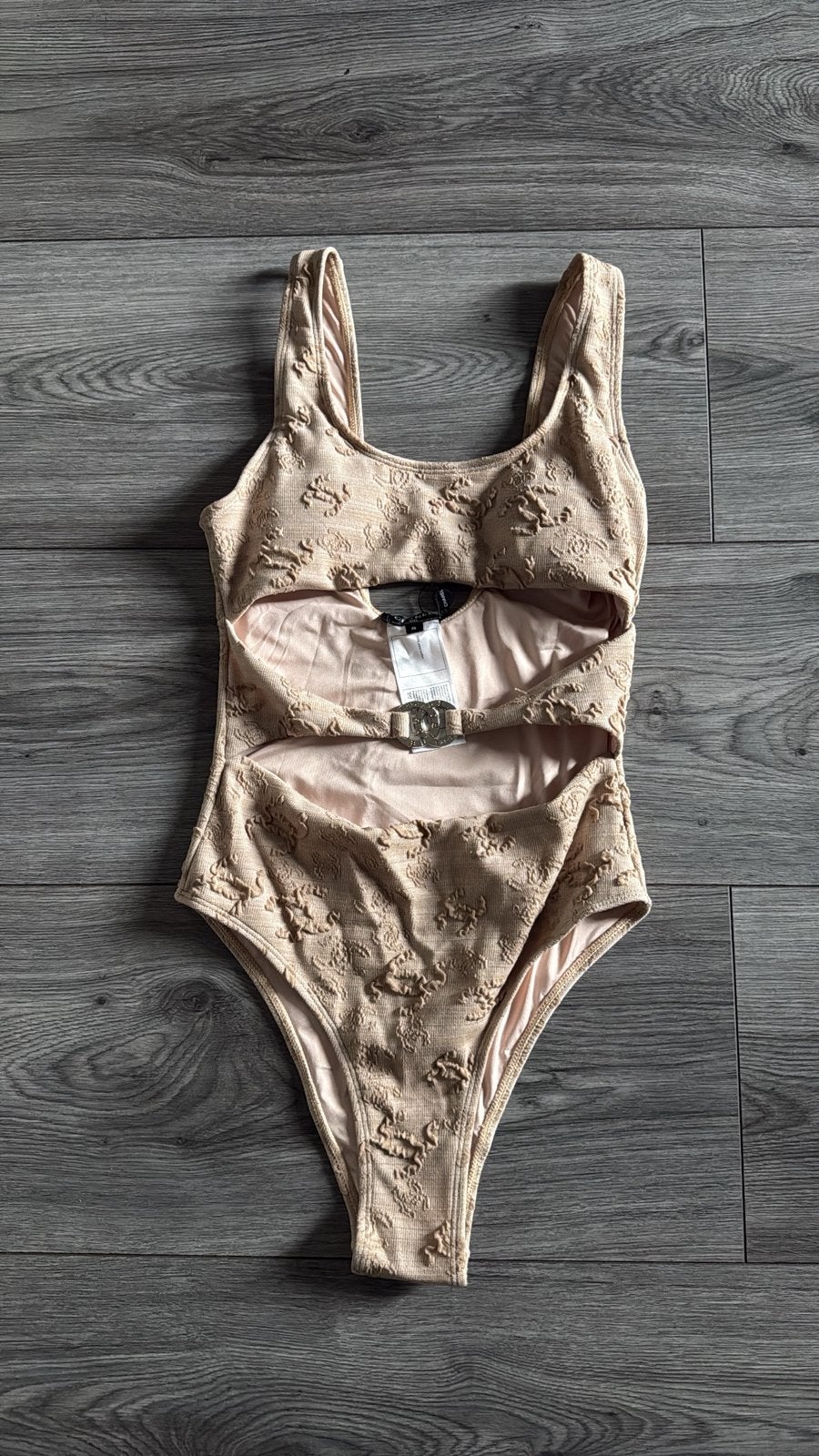 Chanel badpak / cc badpak, Kleding | Dames, Badmode en Zwemkleding, Ophalen of Verzenden, Zo goed als nieuw, Zwart, Badpak