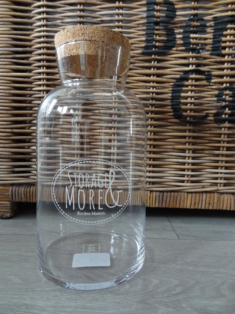 NIEUW! Rivièra Maison Storage & More L Voorraadpot, Met deksel, Pot, Bus of Blik, Nieuw, Ophalen of Verzenden
