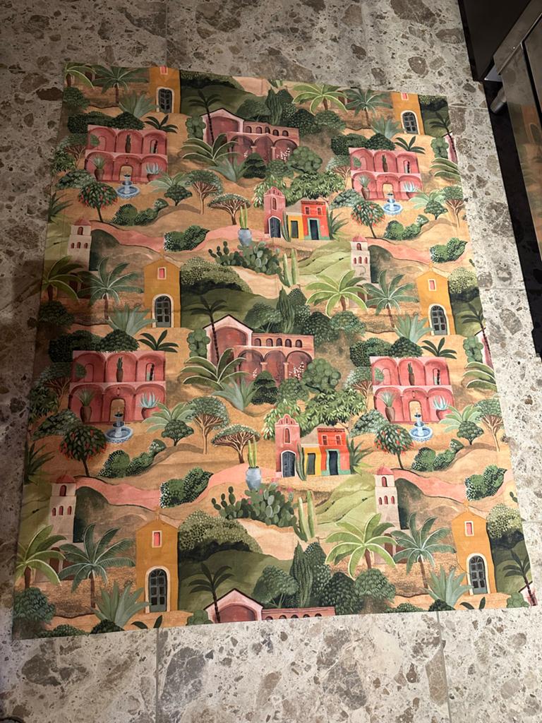 Wanddoek met kleurrijke mediterrane print - 140x110 cm, Boho, Meerkleurig, Nieuw, Ophalen of Verzenden