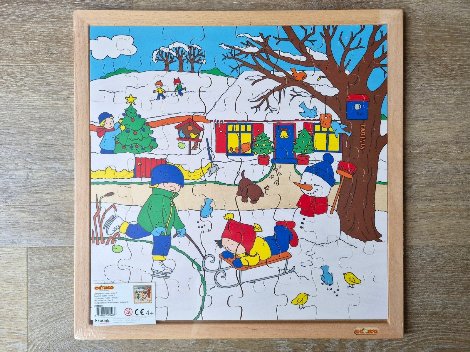 Educo houten seizoenpuzzel Winter. Nieuw (64 stukjes), Ophalen of Verzenden, Nieuw, Puzzelen