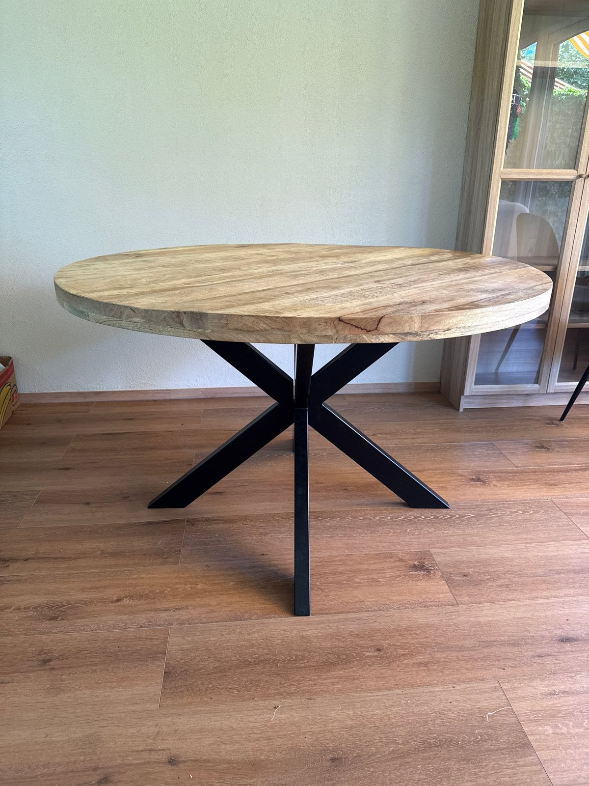 Ronde eettafel van mangohout - Woonexpress, Ophalen, 50 tot 100 cm, 100 tot 150 cm, Rond