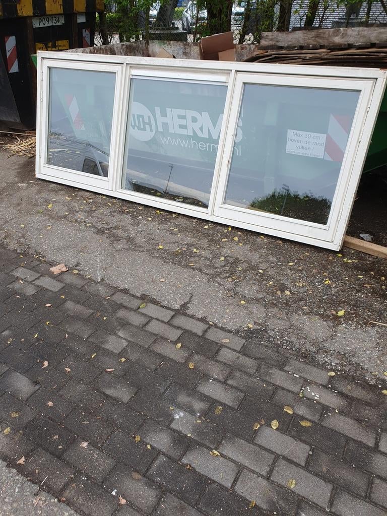 Hard hout kozijn, Ophalen, Gebruikt, Inclusief glas, 75 tot 150 cm