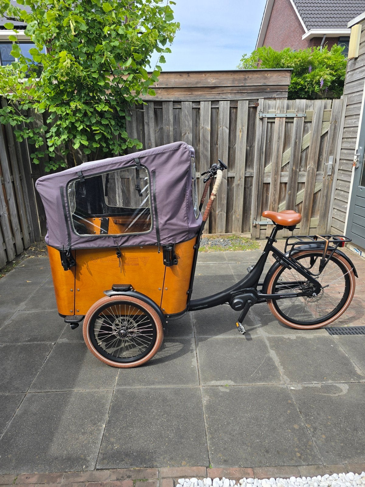 Elektrische Bakfiets Vogue Superior 3 Deluxe - 4 kinderen, 4 kinderen of meer, Huif, Zo goed als nieuw, Ophalen