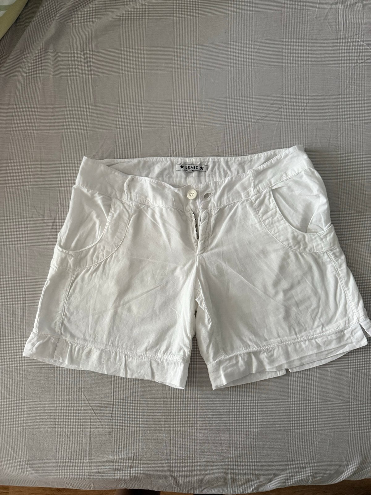 Witte Braez korte broek van katoen batist maat M, Maat 38/40 (M), Kort, Wit, Ophalen of Verzenden