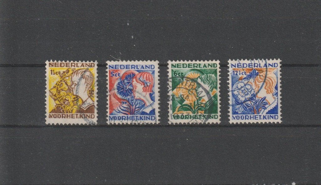 Nederland 1932, NVPH 248 t/m 251, Gestempeld., Verzenden, T/m 1940, Gestempeld