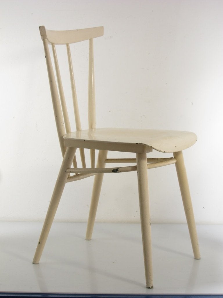 Ligna vintage mcm houten stoel - Czechoslovakia, Gebruikt, Geen idee, Wit, Ligna