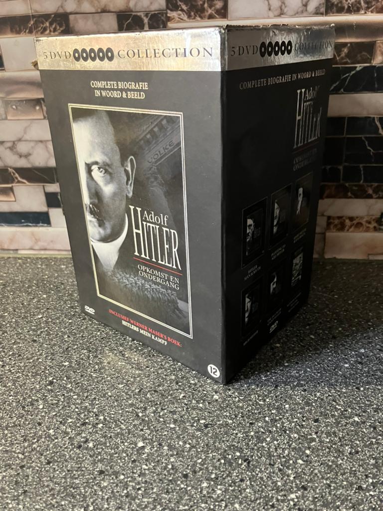 Adolf Hitler - Opkomst En Ondergang 5-Dvd Box + Boek, Oorlog of Misdaad, Boxset, Ophalen of Verzenden, Zo goed als nieuw