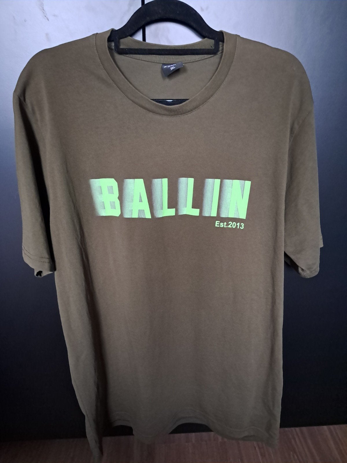 Ballin shirt heren XXXL leger groen 100% katoen, Overige maten, Ophalen of Verzenden, Gedragen, Ballin