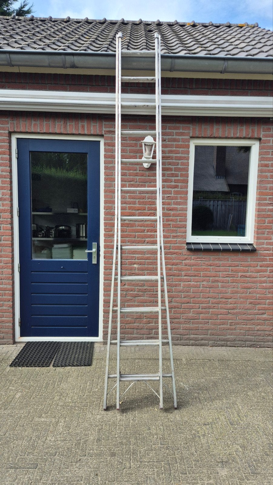 Altrex Bijstede reformladder - 2-delig, 4 meter of meer, Doe-het-zelf en Verbouw, Ophalen, Gebruikt, Ladder, Opvouwbaar of Inschuifbaar