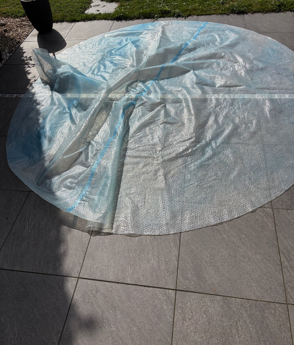 Rond zwembad afdekzeil gratis, Ophalen, Gebruikt, Afdekzeil