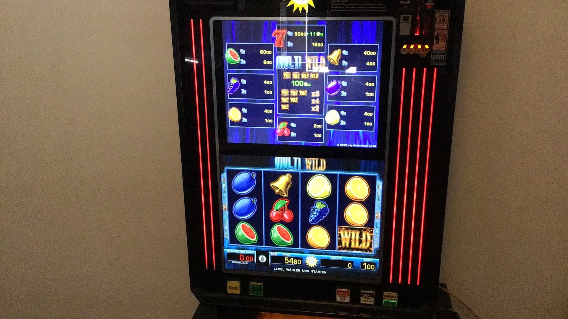 Merkur Mix 3 touchscreen met 145 Merkur spelen tafelmodel, Euro, Ophalen, Zo goed als nieuw