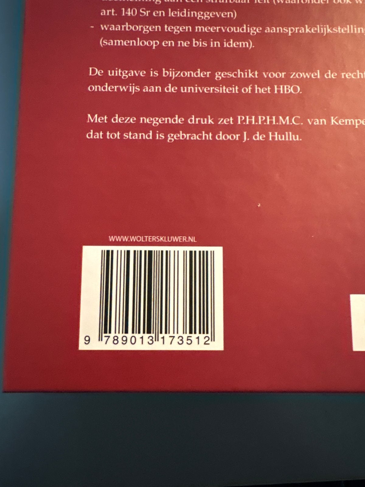 Materieel Strafrecht - Negende druk, Boeken, Ophalen of Verzenden, Gamma, Nieuw, WO
