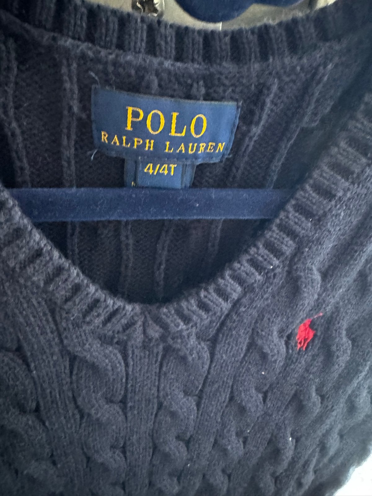 Polo Ralph Lauren gebreide trui maat 4T spencer, Kinderen en Baby's, Ophalen of Verzenden, Gebruikt, Jongen of Meisje
