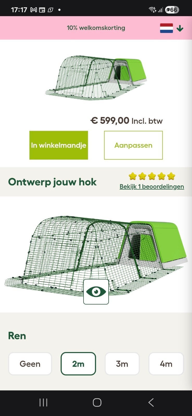 Omlet hok en ren knaagdieren., Dieren en Toebehoren, Ophalen, Gebruikt