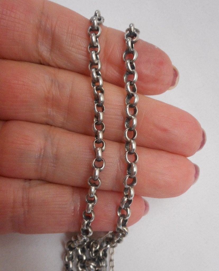 Zilveren antieke 2 rijen jasseron armband nr.140, Sieraden, Tassen en Uiterlijk, Verzenden, Zilver, Armband