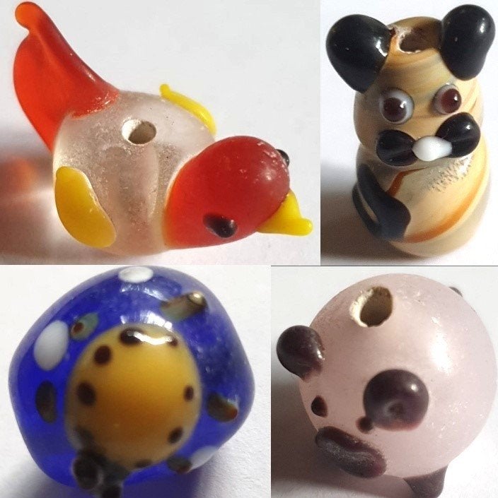 SALE Prachtige handgemaakte murano glas kralen dieren 4, Verzenden, Nieuw, Kraal