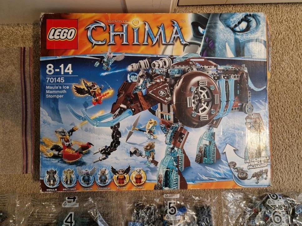 Lego Chima 70145 ongeopend met doos mist 2 zakjes, Nieuw, Ophalen of Verzenden, Inclusief minifiguren, Lego
