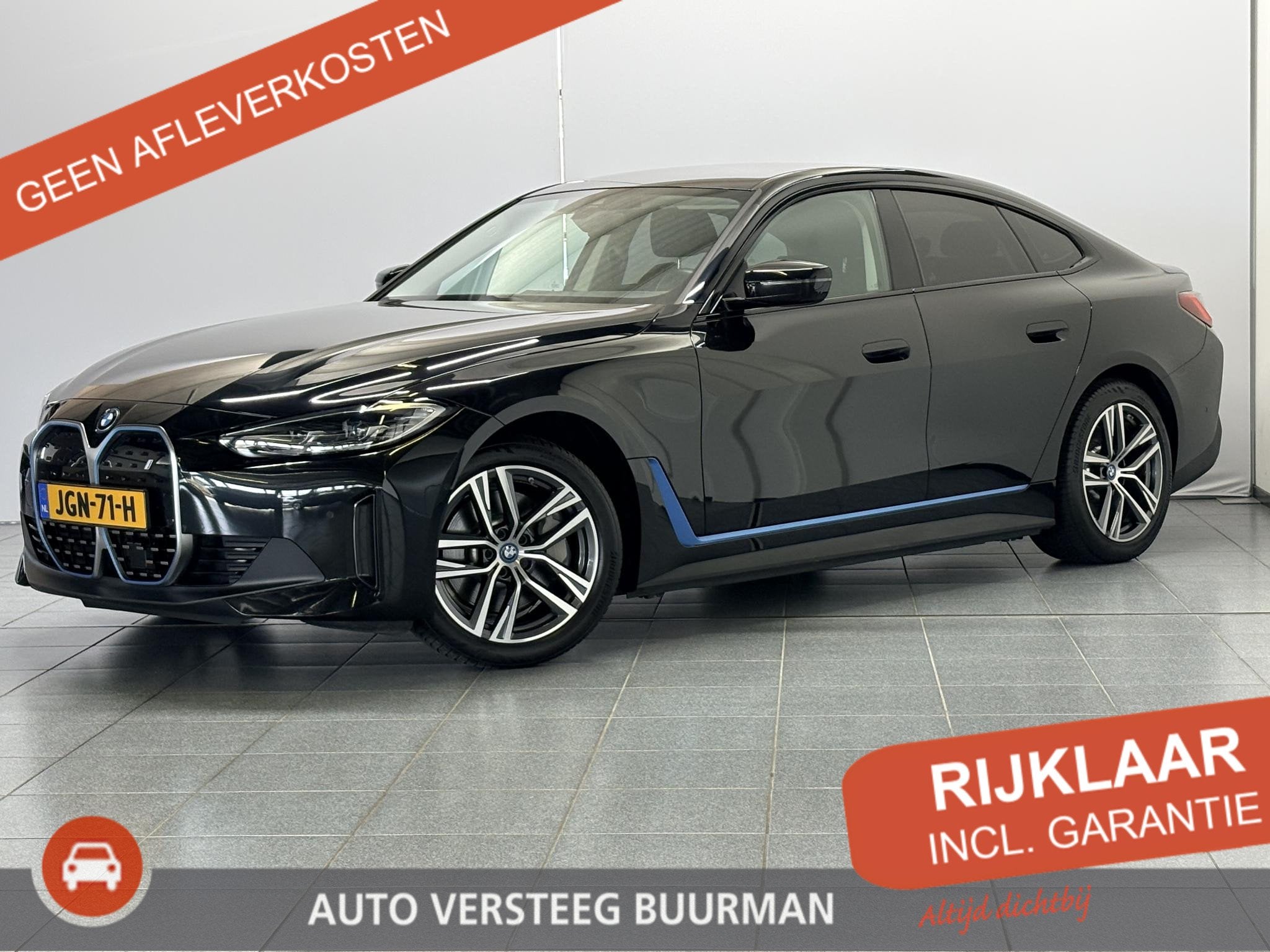 BMW i4 eDrive40 84 kWh, 12 maanden, Achterwielaandrijving, Leder en Stof, Parkeersensor