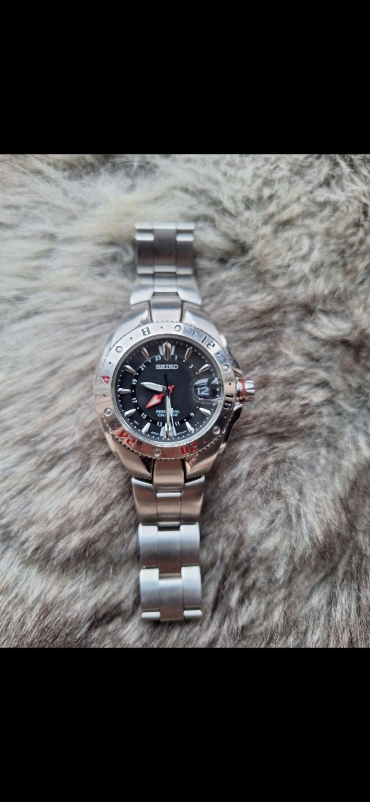 Seiko Perpetual Calendar 8F56-0020 Herenhorloge, Gebruikt, Staal, Verzenden, Polshorloge