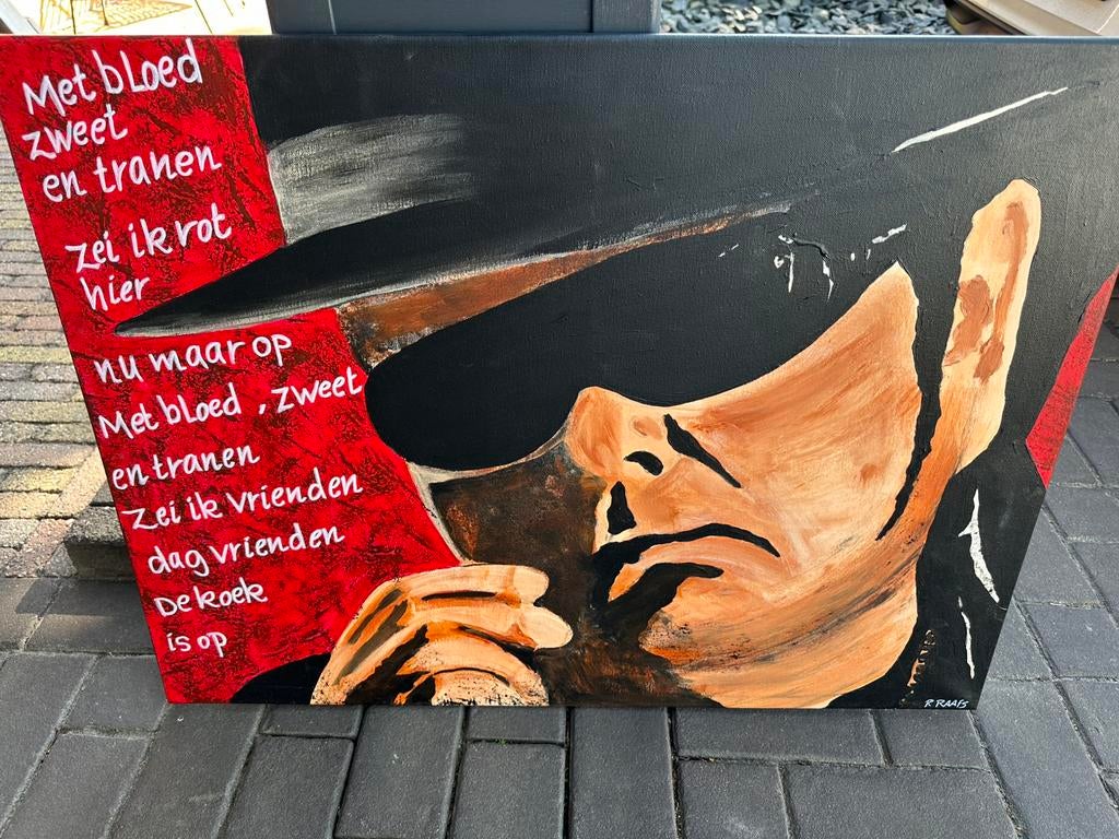 Schilderij André Hazes - handgeschilderd door R. Raafs, Ophalen