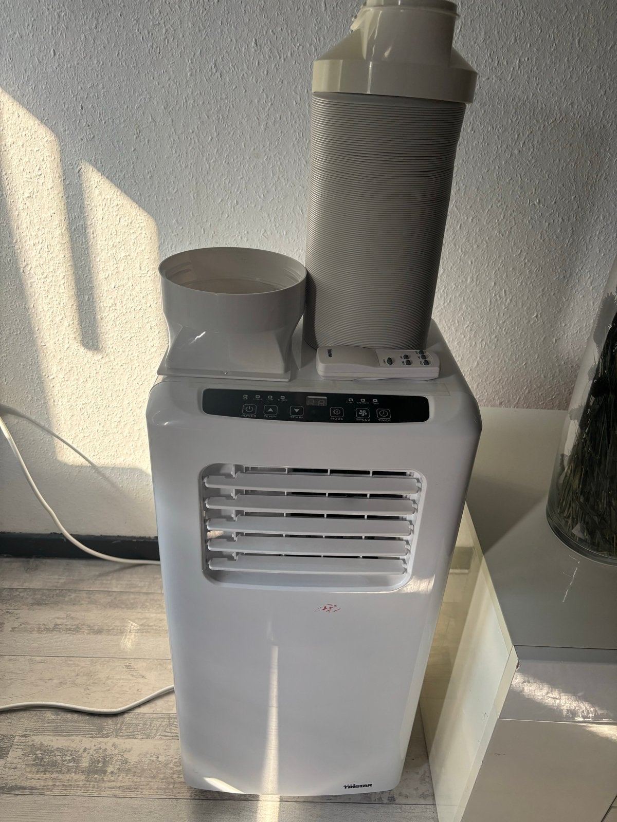 9000 btu Tristar Mobiele Airco met en Afvoerslang, Ophalen, Gebruikt, Minder dan 60 m³, 3 snelheden of meer
