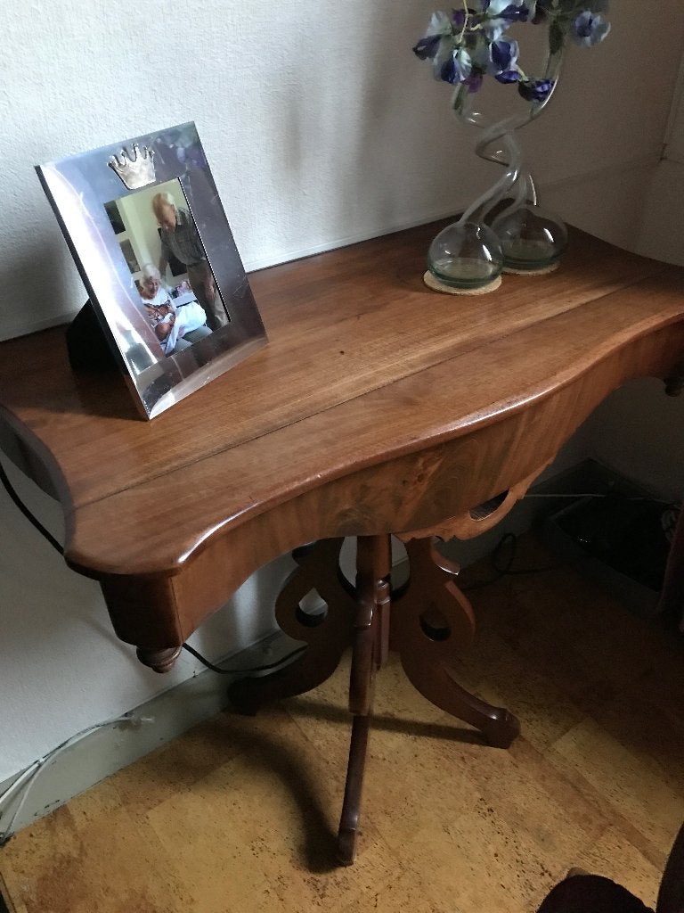 Vintage Biedermeier sidetabel / wandtafel, Huis en Inrichting, Tafels | Sidetables, Ophalen, Gebruikt, 50 tot 100 cm, 25 tot 50 cm