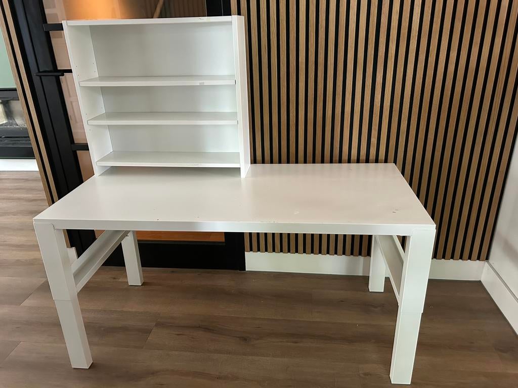 Ikea in hoogte verstelbaar bureau 96x58cm Pahl met bovendeel, Ophalen, Gebruikt, 96 cm, Kinderbureau