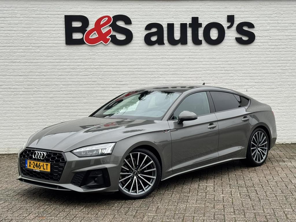 Audi A5 Sportback 35 TFSI 110KW 3x S-line Competition Zwarte, Gebruikt, 4 cilinders, Leder en Stof, Origineel Nederlands