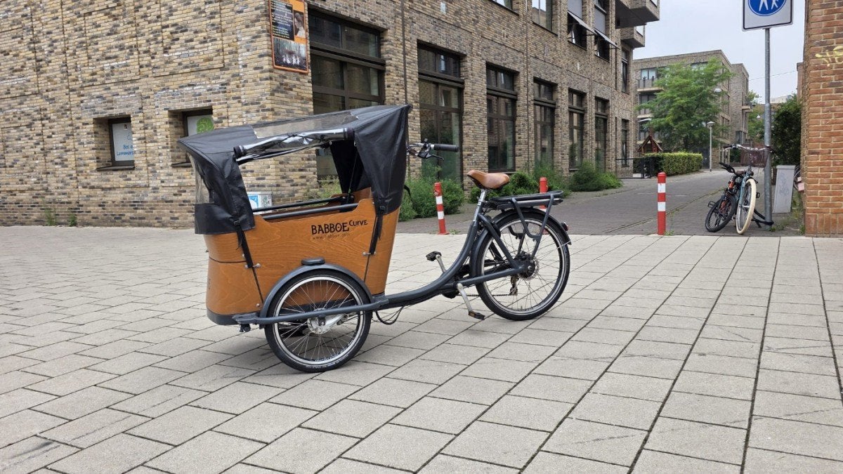 Babboe Curve-E Antraciet 49cm, Fietsen en Brommers, Fietsen | Bakfietsen, Gebruikt, -, -, Elektrisch