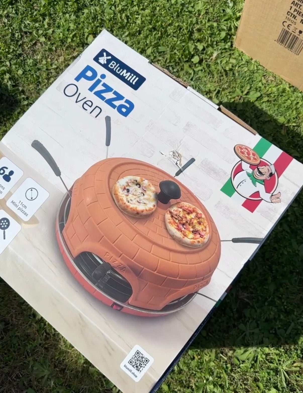 BluMill Pizza Oven - Maak thuis heerlijke mini pizza's!, Tuin en Terras, Pizzaovens, Ophalen of Verzenden, Gebruikt
