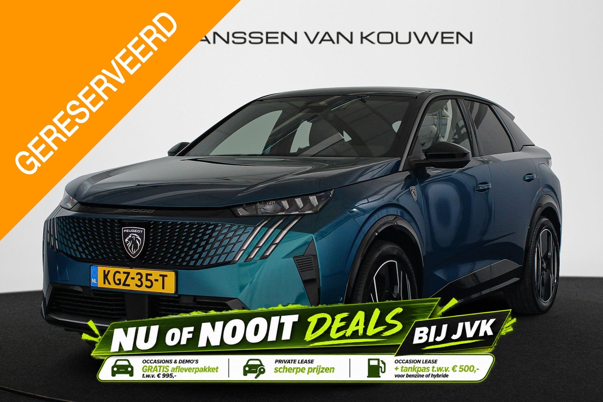 Peugeot e-3008 GT Exclusive 210 73 kWh FOCAL Nappa Leder Stu, Auto's, 1250 kg, Blauw, SUV of Terreinwagen, Te koop