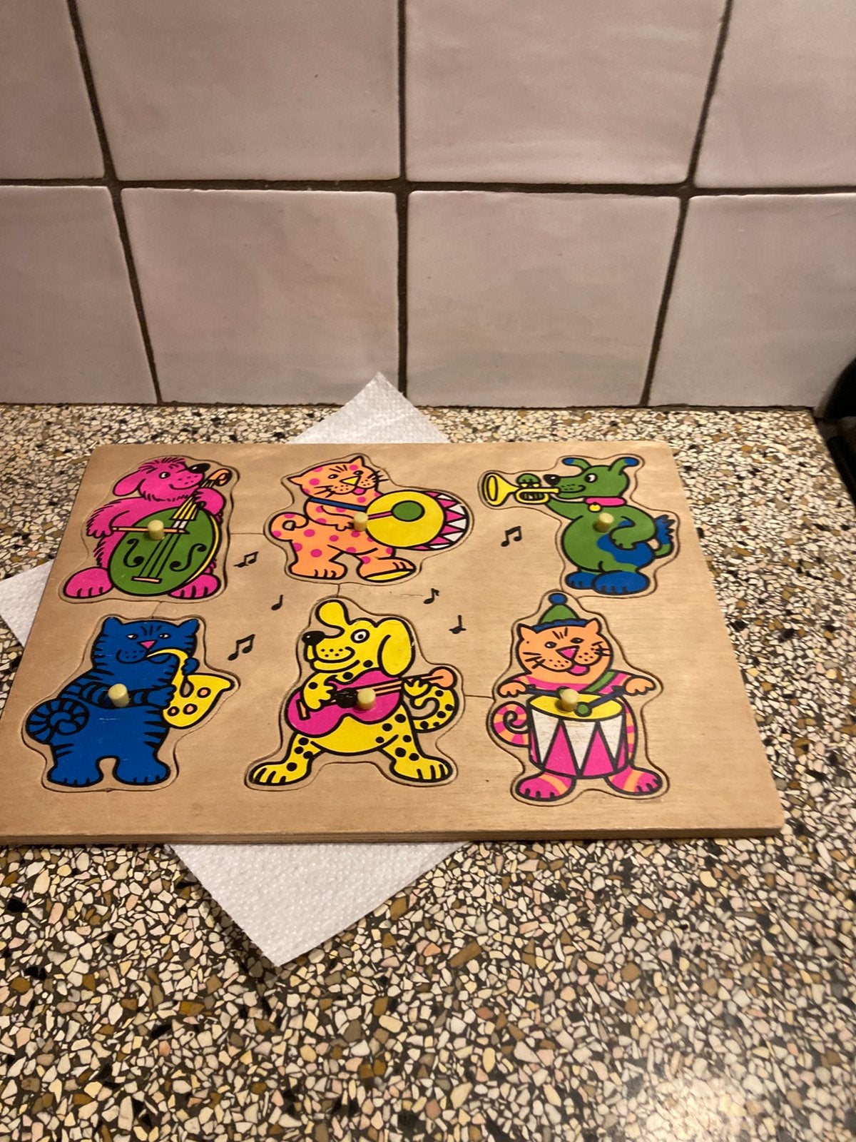 Leuke veolijke puzzel, Ophalen of Verzenden, Minder dan 10 stukjes, Zo goed als nieuw