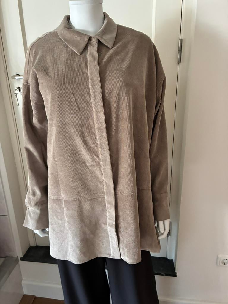 Rib blouse met blinde knoopsluiting voorkant, Kleding | Dames, Blouses en Tunieken, Ophalen of Verzenden, Zo goed als nieuw