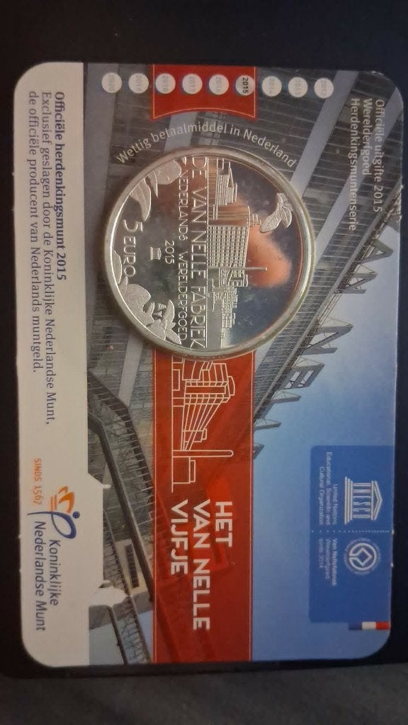 Officiële Coincard: Het Van Nelle Vijfje 2015 (5 Euro), Verzenden, Koningin Beatrix, Euro's, Losse munt