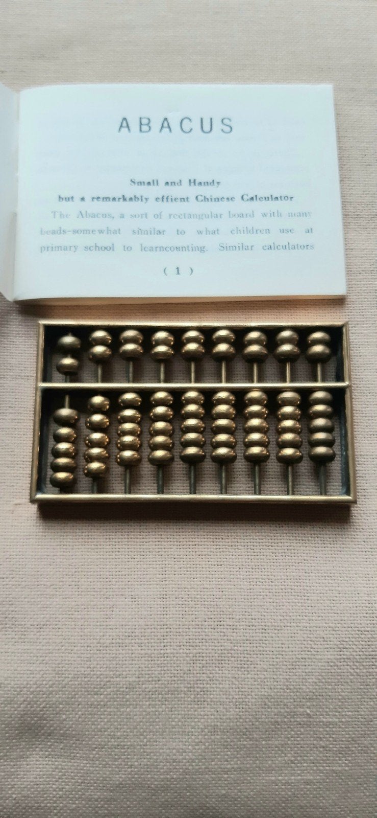 oude Abacus (oude chinese rekenmethode), koperen bolletjes, Ophalen of Verzenden