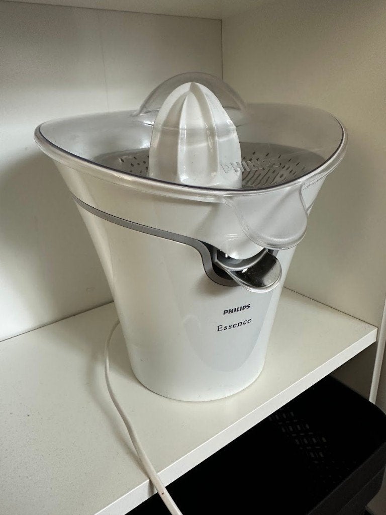 Philips Essence Citruspers, Witgoed en Apparatuur, Ophalen of Verzenden, Zo goed als nieuw, Elektrisch, Citruspers