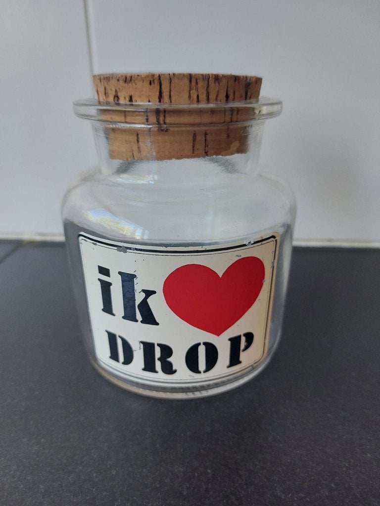 Glazen Drop pot, Ophalen, Zo goed als nieuw, Glas