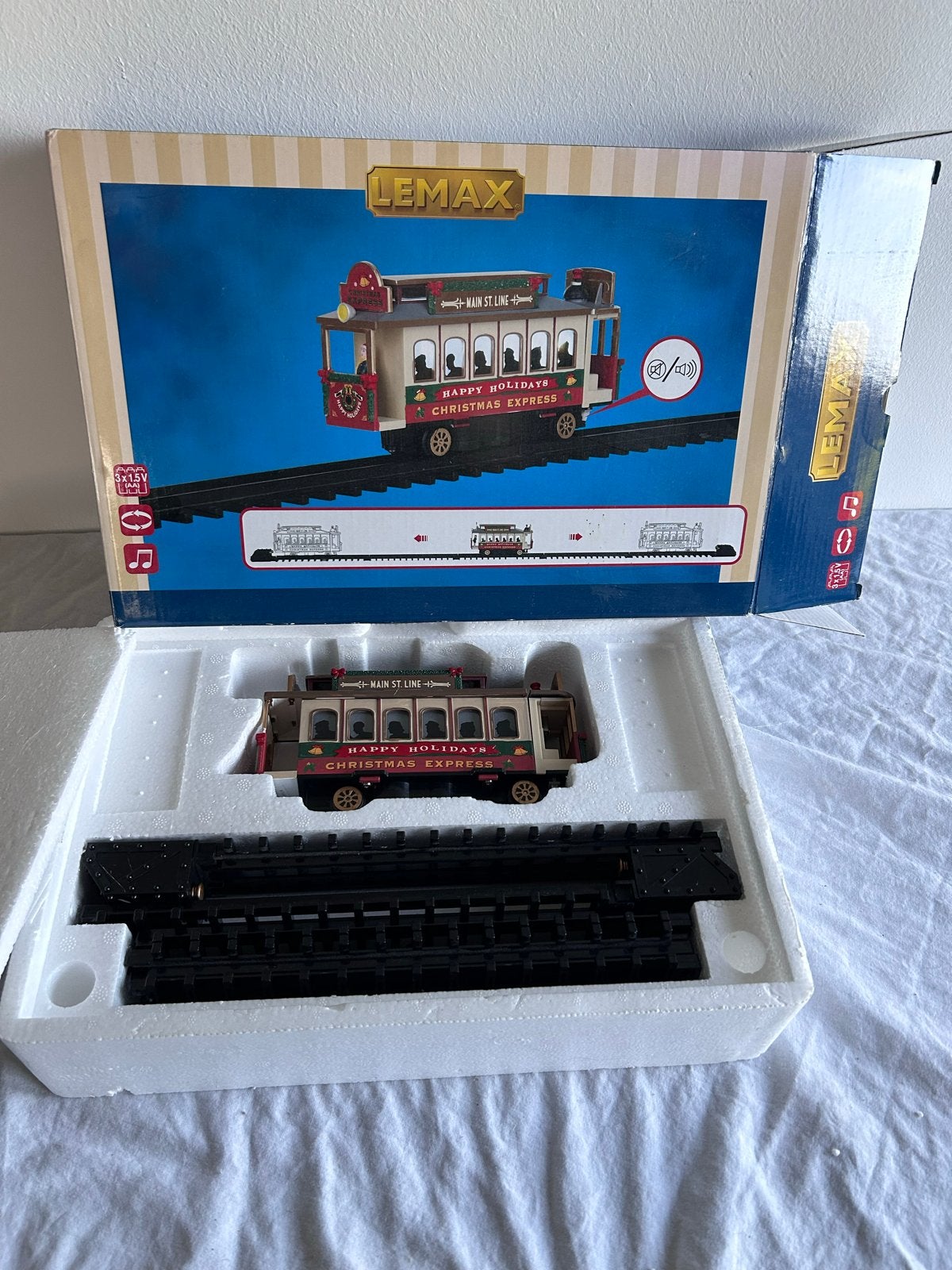 Lemax Christmas Express Tram - Kerstkabelbaan, Ophalen of Verzenden, Zo goed als nieuw, Tram, Schaalmodel