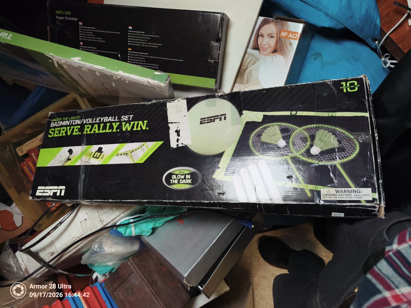 ESPN Badminton/Volleybal Set - Glow in the Dark, Sport en Fitness, Ophalen of Verzenden, Gebruikt, Overige typen