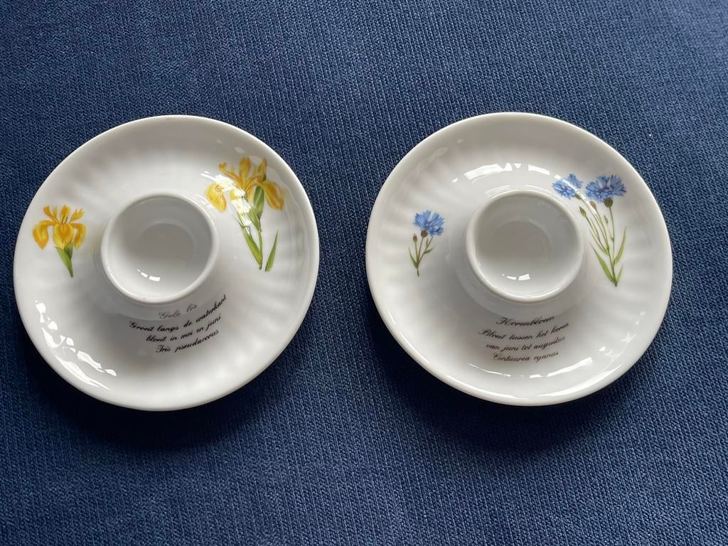2 Exclusief Libelle porselein. Eierdopjes/schaaltjes.Gaaf., Huis en Inrichting, Keuken | Servies, Ophalen of Verzenden, Zo goed als nieuw