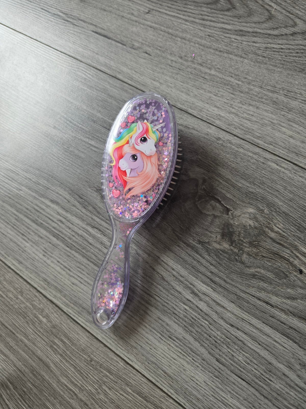 Eenhoorn Haarborstel met Glitter - Nieuw, Sieraden, Tassen en Uiterlijk, Ophalen of Verzenden, Nieuw, Kam of Borstel