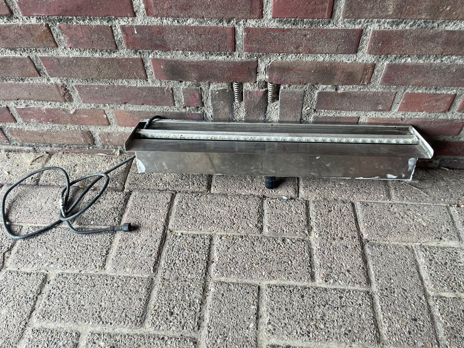 RVS Inbouw Waterval met LED Verlichting 60 cm, Ophalen of Verzenden, Gebruikt, Rvs, Waterval