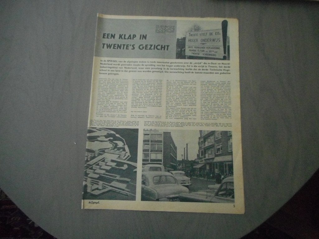 Twente. Hoger onderwijs. Klap in gezicht. 1960., Verzamelen, Tijdschriften, Kranten en Knipsels, Ophalen of Verzenden, 1960 tot 1980