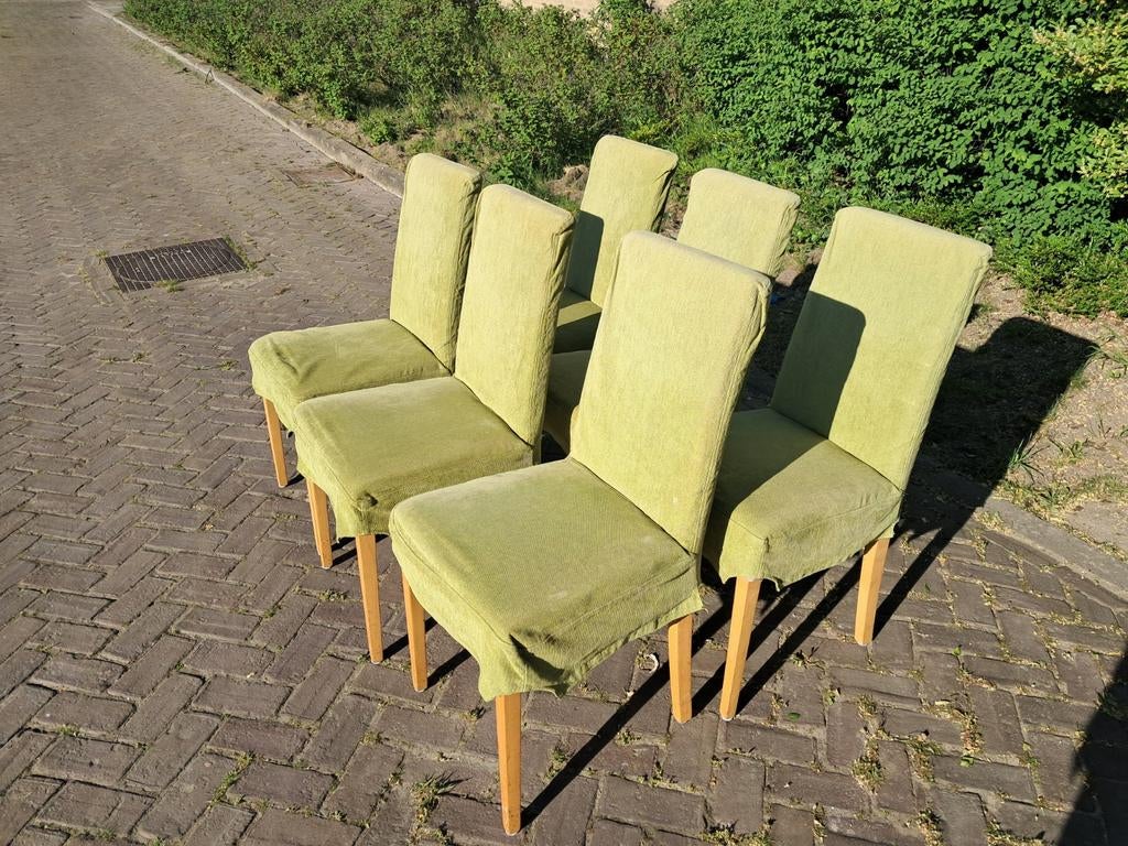 6 eetkamerstoelen, Huis en Inrichting, Stoelen, Ophalen, Gebruikt, Overige kleuren, Vijf, Zes of meer stoelen