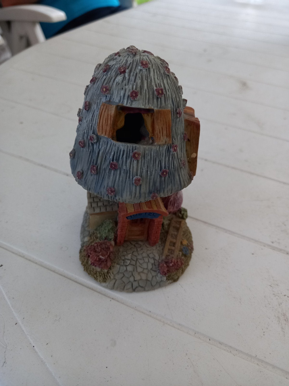 Schattig paddenstoel huisje met dierenfiguren, Ophalen of Verzenden, Gebruikt